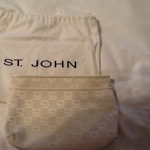 St. John Off White Clutch Purse